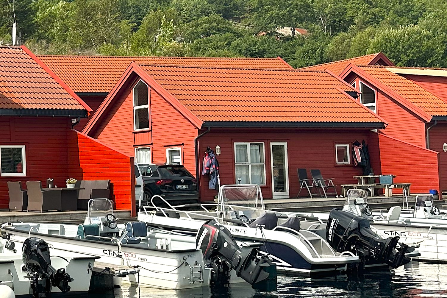 Ferienhaus Ramsland Brygge Nr. 7, mittig im Bild, Lindesnes 