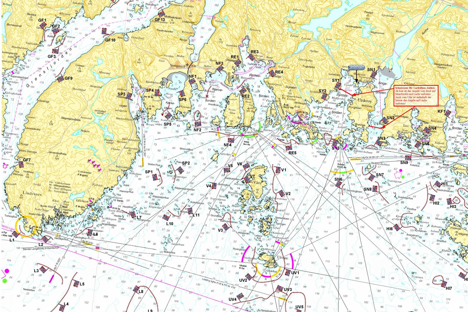 Ausgangspunkt Ramsland, das Angelgebiet